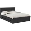 vidaXL Bedframe met lade met opslag Zwart 140 x 200 cm Ingenieurshout