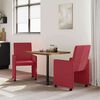 vidaXL Dining Stoelen met Wielen 2 pcs Wijnrood 57 x 66 x 94 cm