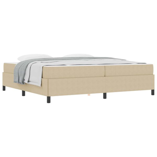 vidaXL Bedframe met matras Lichtgroen Grijs 200 x 200 cm Stof