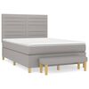 vidaXL Boxspring met matras stof lichtgrijs 140x200 cm