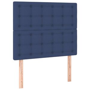 vidaXL Hoofdbord blauw 80x5x118/128 cm stof