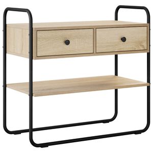 vidaXL Consoletafel Sonoma Eiken 80 x 40 x 75 cm Bewerkt hout