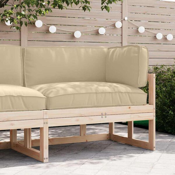 vidaXL Pallet Kussen Set 3 pcs Beige Oxford Stof