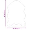 vidaXL Nep Schapenvacht Tapijt Tafalla Wit 50 x 80 cm Polyester