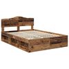vidaXL Bedframe met hoofdeinde Oudhout 140 x 200 cm Massief grenenhout