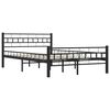 vidaXL Bedframe staal zwart 140x200 cm