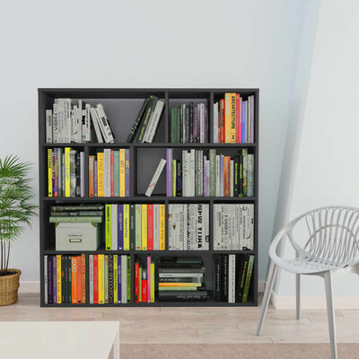 vidaXL Kamerscherm/boekenkast 110x24x110 cm bewerkt hout grijs