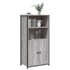 vidaXL Hoge kast 62x36x121,5 cm bewerkt hout grijs sonoma