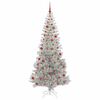 vidaXL Kerstboom met 300 LED met standaard Zilver 210 cm PET