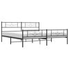 vidaXL Bedframe met voetbord zonder matras metaal zwart 180x200 cm