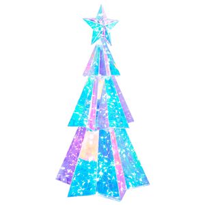vidaXL Prismatische iriserende led-kerstboom Meerkleurig &Oslash; 20 x 38 cm