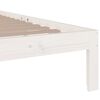 vidaXL Bedframe massief hout wit 100x200 cm