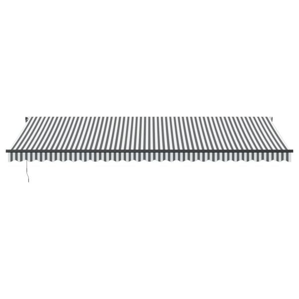 vidaXL Luifel handmatig uittrekbaar en LED 600x350 cm antraciet en wit