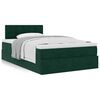 vidaXL Bed poef met matras 120x190 cm fluweel donkergroen