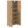 vidaXL Hoge kast 2 pcs Artisan Eiken Bewerkt hout