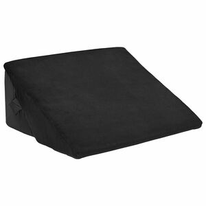 vidaXL Wedge Kussen Zwart 55 x 55 x 26 cm Traagschuim