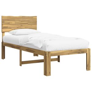 vidaXL Eenpersoonsbed met hoofdbord ROSTOCK Wit 75 x 190 cm