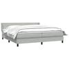 vidaXL Boxspring met matras fluweel lichtgrijs 180x210 cm
