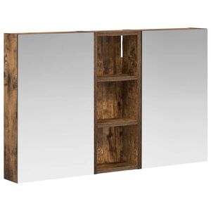 vidaXL Badkamerkastenset 3 pcs 80 x 10,5 x 50 cm Bewerkt hout