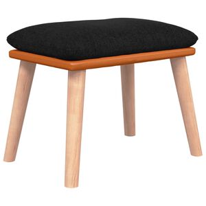 vidaXL Voetenbank 45x29,5x35 cm stof en kunstleer zwart