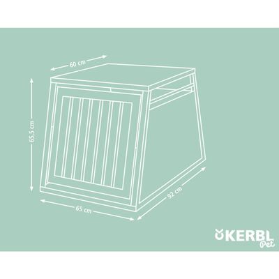 Kerbl Hondentransportbox Barry 92x65x65,5 cm aluminium