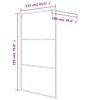 vidaXL Inloopdouchewand 115x195 cm transparant ESG-glas wit