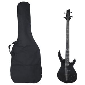 vidaXL Basgitaar voor beginners elektrisch met tas 4/4 46" zwart