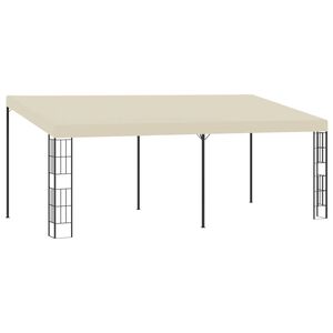 vidaXL Wandprieel 3x6 m stof cr&egrave;mekleurig