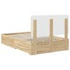 vidaXL Bedframe met hoofdeinde Sonoma Eiken 120 x 200 cm Bewerkt hout