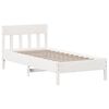 vidaXL Bedframe zonder matras massief grenenhout wit 90x200 cm