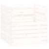 vidaXL Compostbak 80x80x78 cm massief grenenhout wit