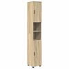vidaXL Badkamermeubelset 4 pcs Sonoma Eiken Bewerkt hout & Metaal
