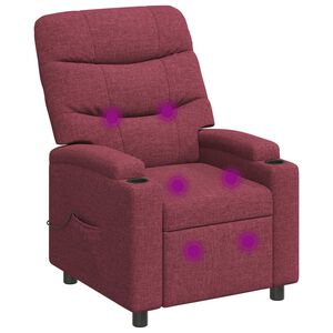 vidaXL Massage-relaxstoel Wijnrood 75 x 93 x 102 cm Stof