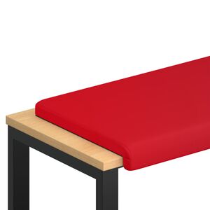 vidaXL Bankkussen Kunstleer Rood Diepte 35 cm