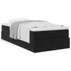 vidaXL Ottoman bed met matras 100x200 cm fluweel zwart