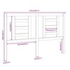 vidaXL Hoofdbord 141x4x100 cm massief grenenhout wit