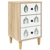 vidaXL Nachtkastje HANAU Sonoma Eiken 36 x 33 x 60 cm Bewerkt hout