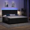 vidaXL Boxspring bed met matras met LED Zwart 200 x 200 cm Stof
