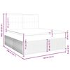 vidaXL Boxspring met matras stof blauw 180x200 cm