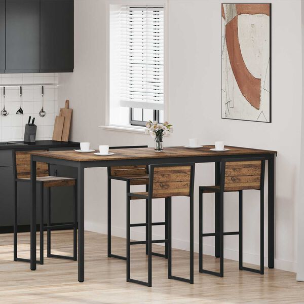 vidaXL Staande Bartafel Bewerkt hout