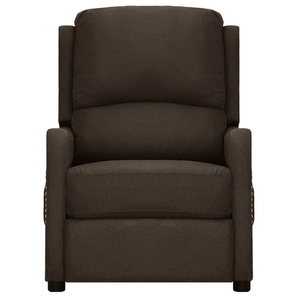 vidaXL Sta-op-massagestoel stof donkerbruin