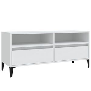 vidaXL Tv-meubel 100x34,5x44,5 cm bewerkt hout wit