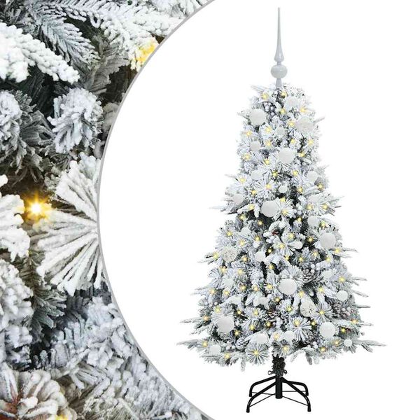 vidaXL Kunstmatige Inklapbare Kerstboom Wit 120 cm PE en PVC