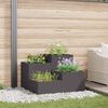 vidaXL Tuin Bloempot Zwart 100 x 100 x 60 cm Staal
