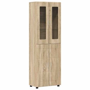vidaXL Hoge kast FLORIN Sonoma Eiken 60 x 35 x 182 cm Bewerkt hout