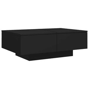 vidaXL Salontafel 90x60x31 cm bewerkt hout zwart