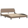 vidaXL Bedframe zonder matras "Zadar" kunstleer cappuccinokleurig 160x200 cm