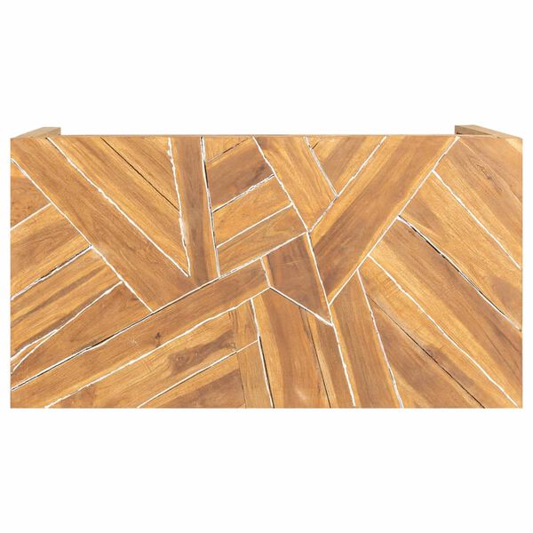 vidaXL Salontafel Erosion 110x35x38 cm massief teakhout