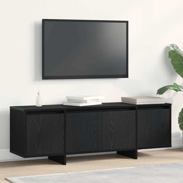 vidaXL TV-kast Zwart Eiken 120 x 30 x 40,5 cm Bewerkt hout