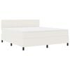 vidaXL Boxspringbed Cr&egrave;me en Wit 180 x 200 cm Katoen Stof